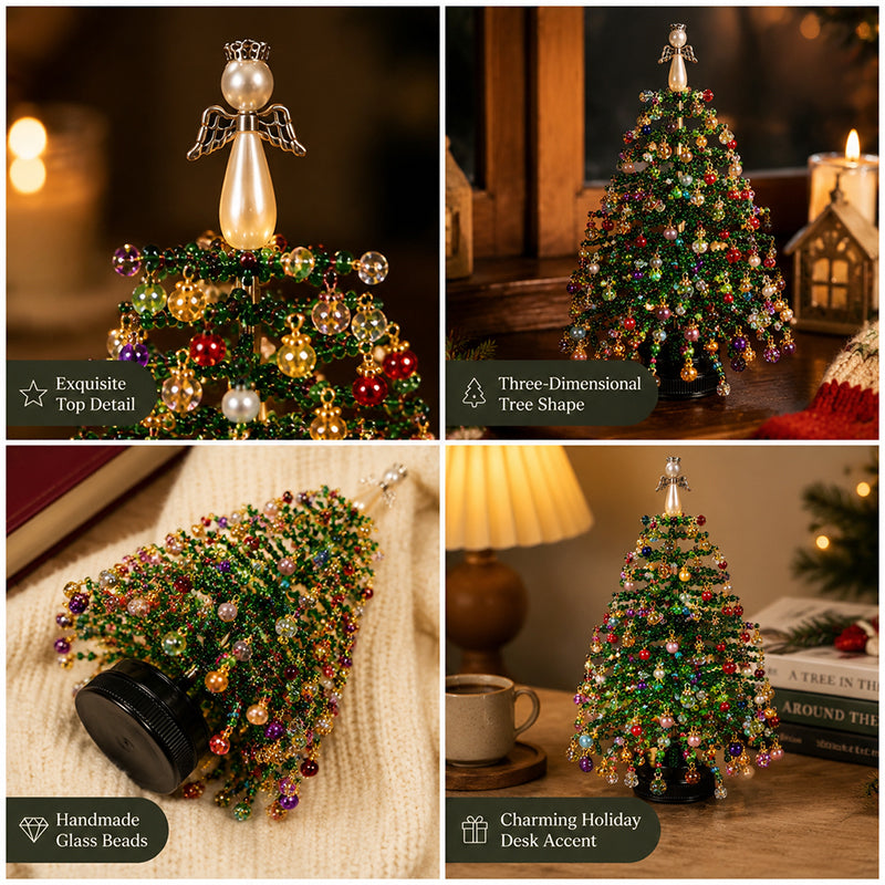 DIY Pärlad Mini-Julgran – Mysigt Julpyssel Kit för Bordsdekoration, Advent & Julklapp